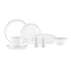 Karaca Frühstücksset Für 6 Personen-Streamline Sunset 28 Teilig Frühstücksset und Servierschalen für 6 Personen Gold