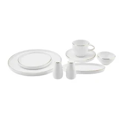 Karaca Frühstücksset Für 6 Personen-Streamline Sunset 28 Teilig Frühstücksset und Servierschalen für 6 Personen Gold