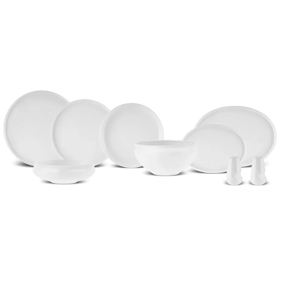 Karaca Tafelservice Für 4 Personen-Streamline Sunset Geschirrset für 4 Personen, 21-teilig Weıß01