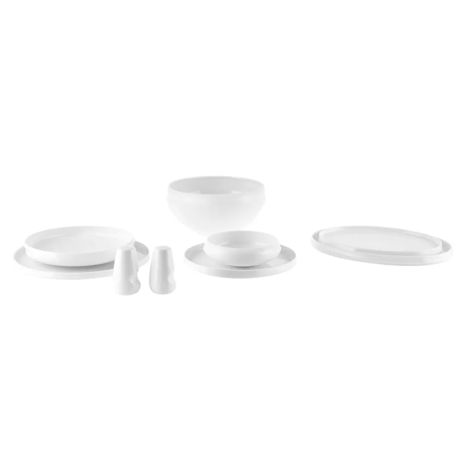 Karaca Tafelservice Für 4 Personen-Streamline Sunset Geschirrset für 4 Personen, 21-teilig Weıß01