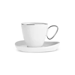 Karaca Mokka & Espressotassen Set-Streamline Tribe 2-teiliges Tassenset, Weiß-Gold Weıß Gold