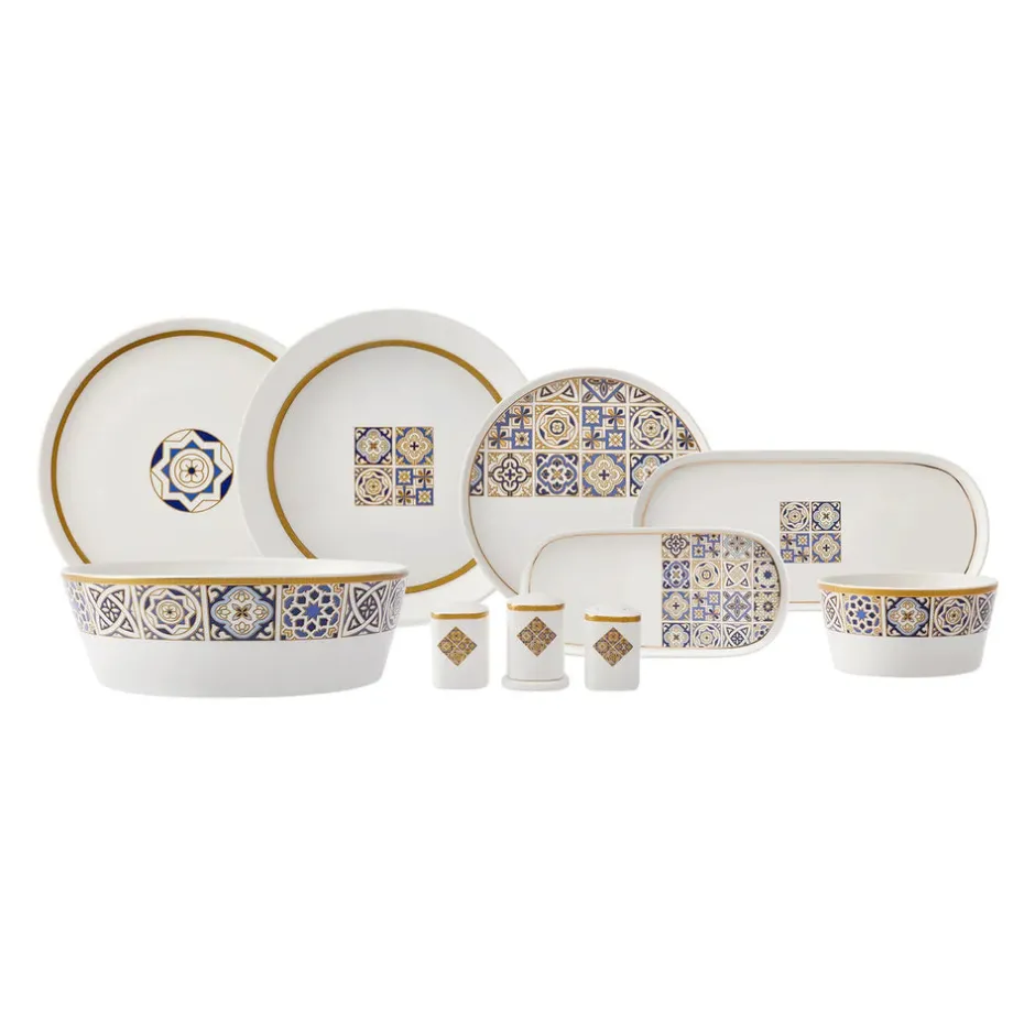 Karaca Tafelservice Für 12 Personen-Streamline Ventura New Generation Bone 59 Teilig Geschirrset für 12 Personen Multıfarben