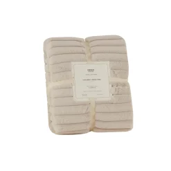Karaca Decken-Stripe Sherpa Graue Decke 130x150 Açık Gri