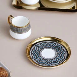 Karaca Mokka & Espressotassen Set-Suadiye Kaffeetassen-Set für 6 Personen, 90 ml Multıfarben