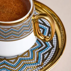 Karaca Mokka & Espressotassen Set-Suadiye Kaffeetassen-Set für 6 Personen, 90 ml Multıfarben