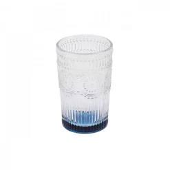 Karaca Wasserglas-Sunflower Getränke Glas, Blau Blau01