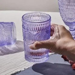 Karaca Wasserglas-Sunflower Trinkglas, Lila Lıla01