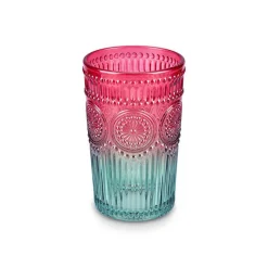 Karaca Wasserglas-Sunflower Trinkglas Rot Grün 330 ml Rot02