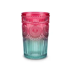 Karaca Wasserglas-Sunflower Trinkglas Rot Grün 330 ml Rot02