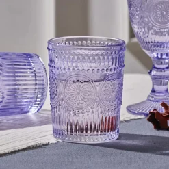 Karaca Wasserglas-Sunflower Wasserglas Lila Mor