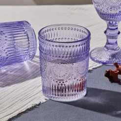 Karaca Wasserglas-Sunflower Wasserglas Lila Mor