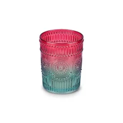 Karaca Wasserglas-Sunflower Wasserglas 250 ml, Rot Grün Rot02