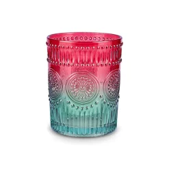 Karaca Wasserglas-Sunflower Wasserglas 250 ml, Rot Grün Rot02