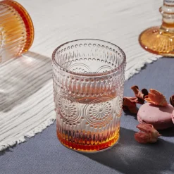 Karaca Wasserglas-Sunflower Wasserglas, Orange Orange01