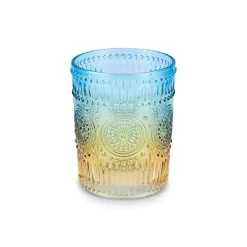 Karaca Wasserglas-Sunflower Wasserglas 250 ml, Blau Gelb
