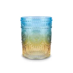 Karaca Wasserglas-Sunflower Wasserglas 250 ml, Blau Gelb