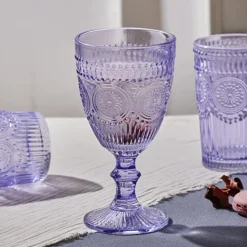 Karaca Weingläser & Kelchglas-Sunflower Weinglas, Lila Lıla01