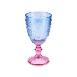 Karaca Weingläser & Kelchglas-Sunflower Weinglas 314 ml, Blau Rosa Blau01