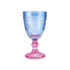 Karaca Weingläser & Kelchglas-Sunflower Weinglas 314 ml, Blau Rosa Blau01