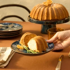 Karaca Kuchenplatte|Tortenplatte Servierteller Set-Sven 7-teiliges Dessert-Service-Set für 6 Personen Multıfarben