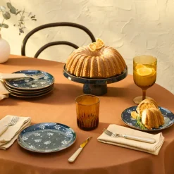 Karaca Kuchenplatte|Tortenplatte Servierteller Set-Sven 7-teiliges Dessert-Service-Set für 6 Personen Multıfarben