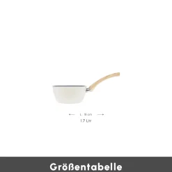 Karaca Keramikpfanne|Milchkännchen-Swiss Crystal 18 Cm Induktions Milchkännchen, Creme Creme01