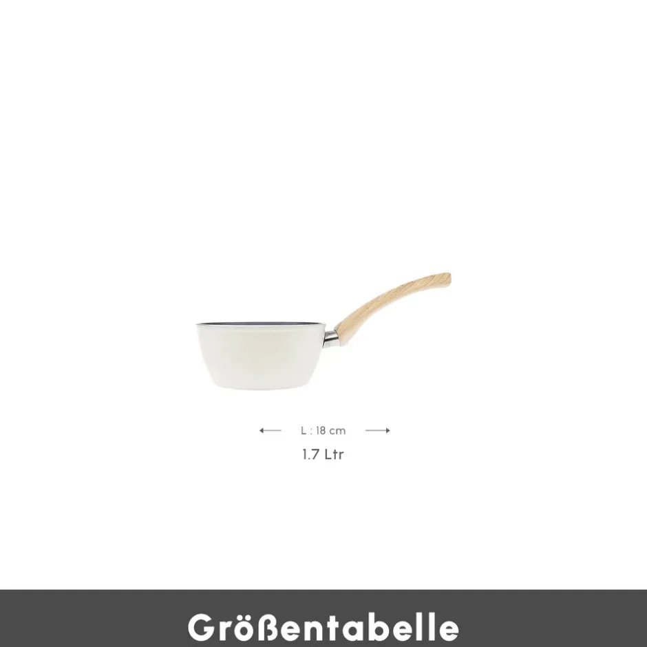 Karaca Keramikpfanne|Milchkännchen-Swiss Crystal 18 Cm Induktions Milchkännchen, Creme Creme01