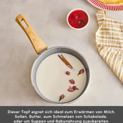 Karaca Keramikpfanne|Milchkännchen-Swiss Crystal 18 Cm Induktions Milchkännchen, Creme Creme01