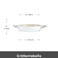 Karaca Swiss Crystal Produkte|Keramiktopf-Swiss Crystal Almond Cream Handle Flache Pfanne 18 cm Creme01