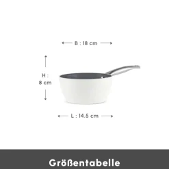 Karaca Swiss Crystal Produkte|Milchkännchen-Swiss Crystal Almond Cream Stielkasserolle mit Edelstahlgriff 18 cm Creme01