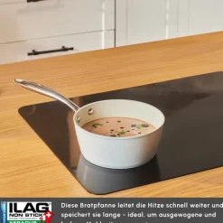 Karaca Swiss Crystal Produkte|Milchkännchen-Swiss Crystal Almond Cream Stielkasserolle mit Edelstahlgriff 18 cm Creme01