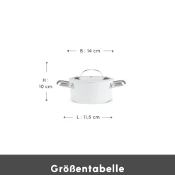 Karaca Swiss Crystal Produkte|Keramiktopf-Swiss Crystal Almond Cream Kasserolle mit Edelstahlgriff 18 cm Creme01