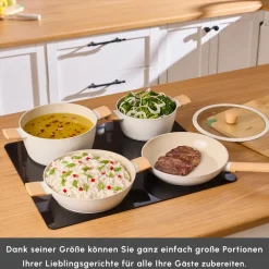 Karaca Swiss Crystal Produkte|Keramiktöpfe-Set-Swiss Crystal Almond Cream Induktionsfähiges 7-teiliges Töpfe-Set Creme01
