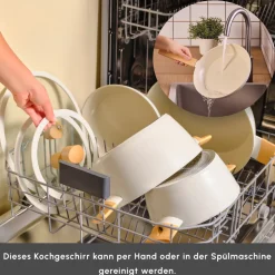 Karaca Swiss Crystal Produkte|Keramiktöpfe-Set-Swiss Crystal Almond Cream Induktionsfähiges 7-teiliges Töpfe-Set Creme01