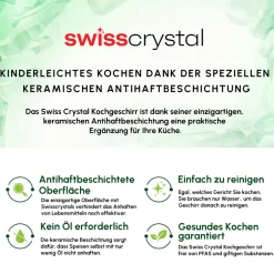 Karaca Keramikpfanne|Swiss Crystal Produkte-Swiss Crystal Almond Cream Pfanne mit Edelstahlgriff 16 cm Creme01