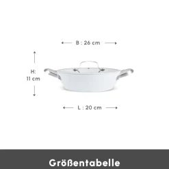 Karaca Swiss Crystal Produkte|Keramiktopf-Swiss Crystal Almond Cream Handle Flache Kasserolle 26 cm Creme01