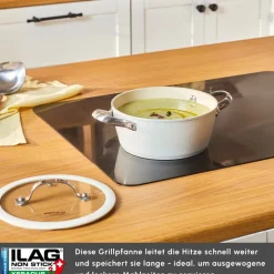 Karaca Swiss Crystal Produkte|Keramiktopf-Swiss Crystal Almond Cream Stielkasserolle 20 cm Creme01