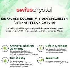 Karaca Keramikpfanne-Swiss Crystal Almond, 6 teiliges Schmortopf Set, Induktion Creme