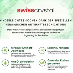 Karaca Swiss Crystal Produkte|Keramiktopf-Swiss Crystal Almond Cream Handle Flache Kasserolle 30 cm Creme01