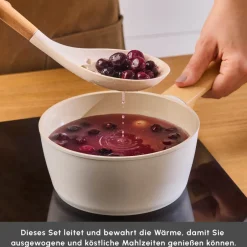 Karaca Swiss Crystal Produkte|Keramiktöpfe-Set-Swiss Crystal Almond 12-teiliges Kochgeschirr-Set Cream