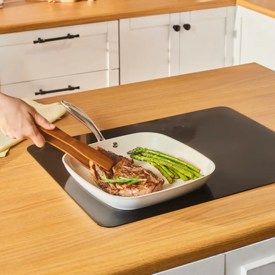 Karaca Swiss Crystal Produkte|Grillpfanne-Swiss Crystal Almond Cream Stielgrill 28 cm Creme01