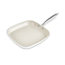Karaca Swiss Crystal Produkte|Grillpfanne-Swiss Crystal Almond Cream Stielgrill 28 cm Creme01