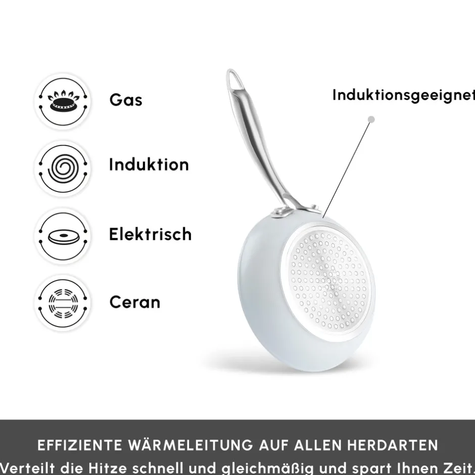 Karaca Keramikpfanne|Swiss Crystal Produkte-Swiss Crystal Almond Cream Pfanne 26 Cm Creme01
