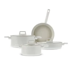 Karaca Swiss Crystal Produkte|Keramiktöpfe-Set-Swiss Crystal Ceramica Valenti 7-Teiliges Kochgeschirr-Set Beyaz