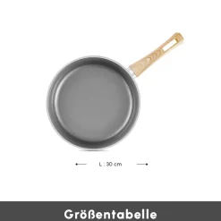 Karaca Keramikpfanne|Swiss Crystal Produkte-Swiss Crystal Induktions Pan Cremig, 30 Cm