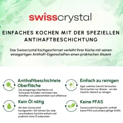 Karaca Swiss Crystal Produkte|Keramiktopf-Swiss Crystal Induktions Kochtopf Creamy, 20 cm