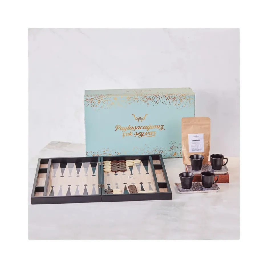 Karaca Frühstücksgeschirr|Mokka & Espressotassen Set-Tavla Keyfi Geschenk-Set Multıfarben