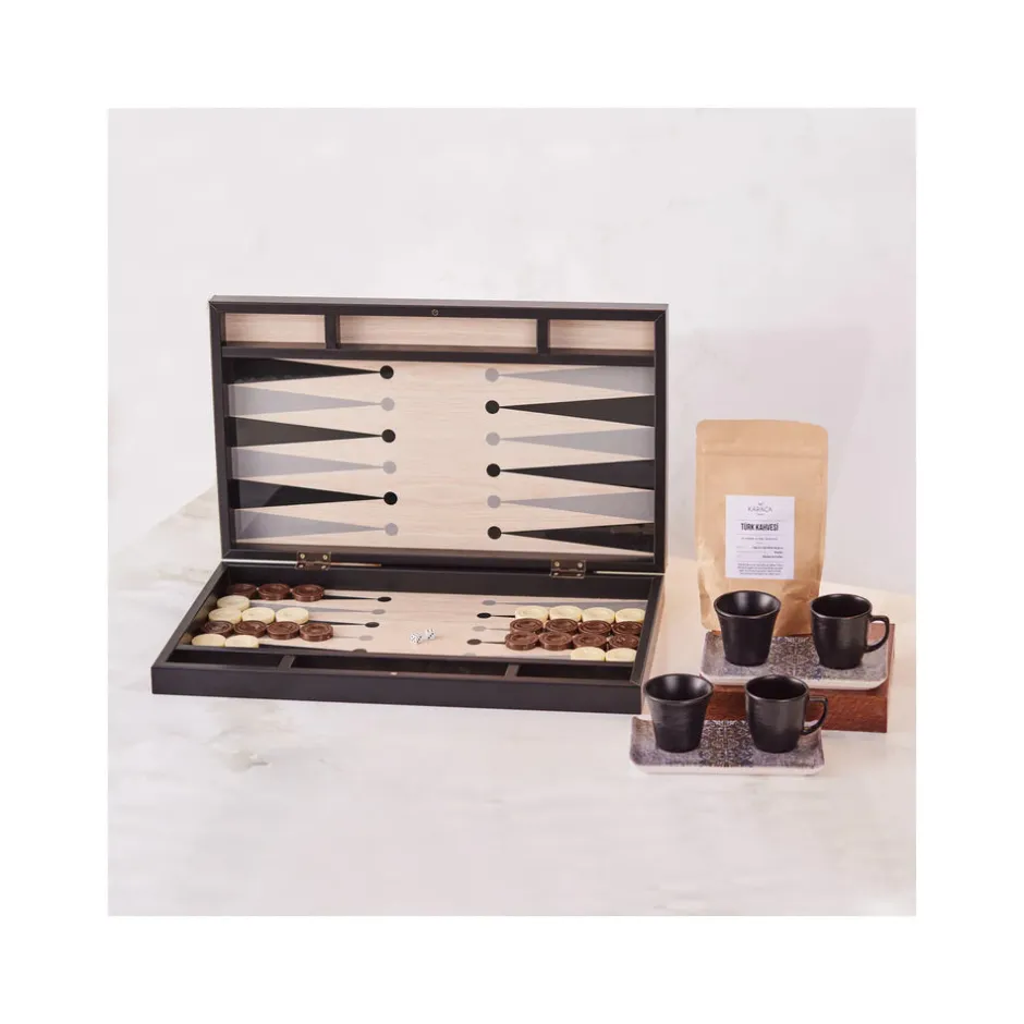 Karaca Frühstücksgeschirr|Mokka & Espressotassen Set-Tavla Keyfi Geschenk-Set Multıfarben