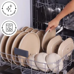 Karaca Tafelservice Für 12 Personen-Terra 36-Teiliges 8-Personen Geschirrset Creme Creme01