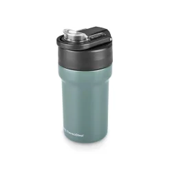 Karaca Thermoskannen-Thermosteel Camping 2-in-1 Edelstahl-Thermosflasche 450 ml Khaki